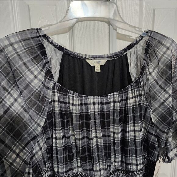 Nwt Terra & Sky Women's Plus Size Smocked Mesh Dress - Picture 10 of 11